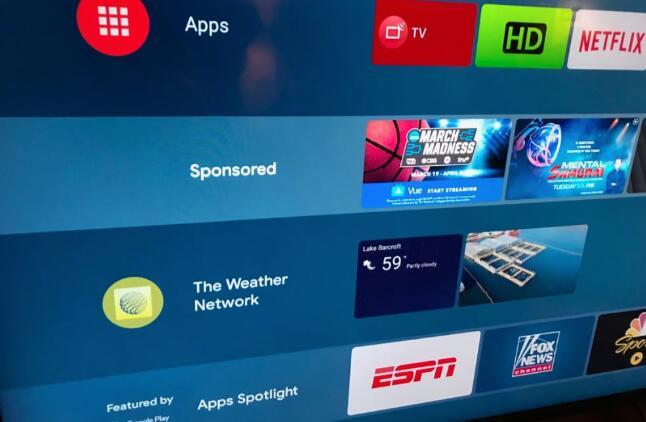 谷歌Android TV主屏幕廣告功能來了
